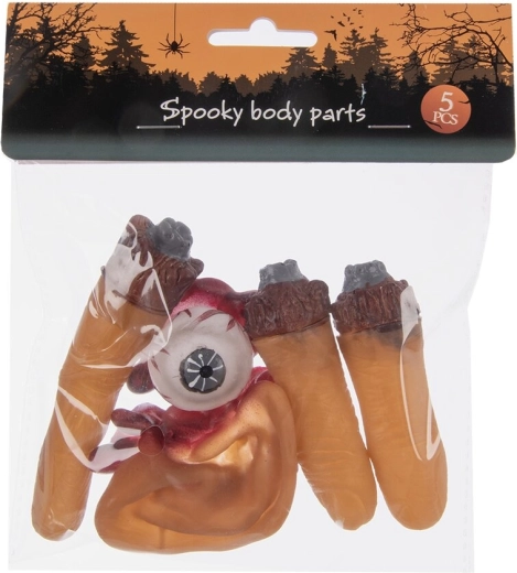 Halloweenské dekorace z plastu (UH), sada 5 ks