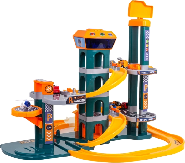 Dvoupatrové parkování a spirálová dráha