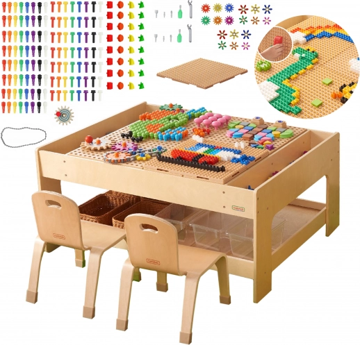 Masterkidz dřevěný vzdělávací stůl s příslušenstvím STEM Wall