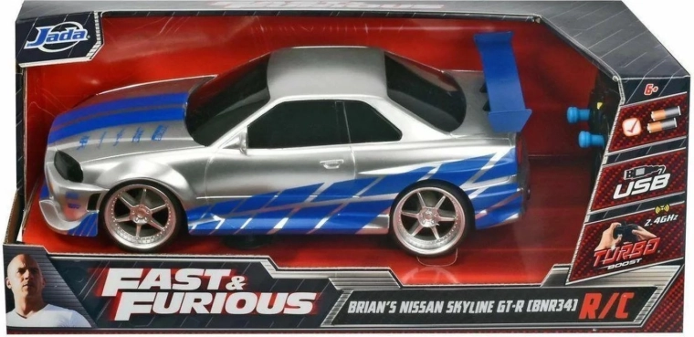 RC model Nissan Skyline GT-R R34 1:16 – Rychle a zběsile od Jada Toys
