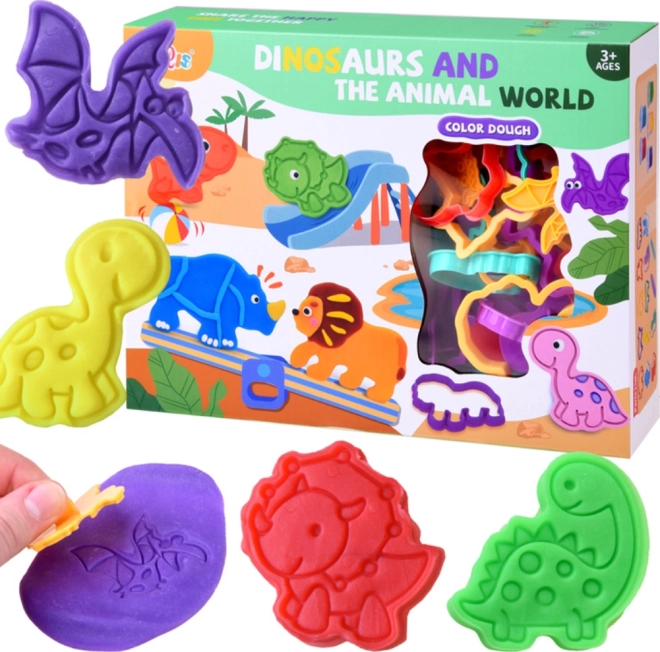 Sada modelíny s dinosauřími formičkami