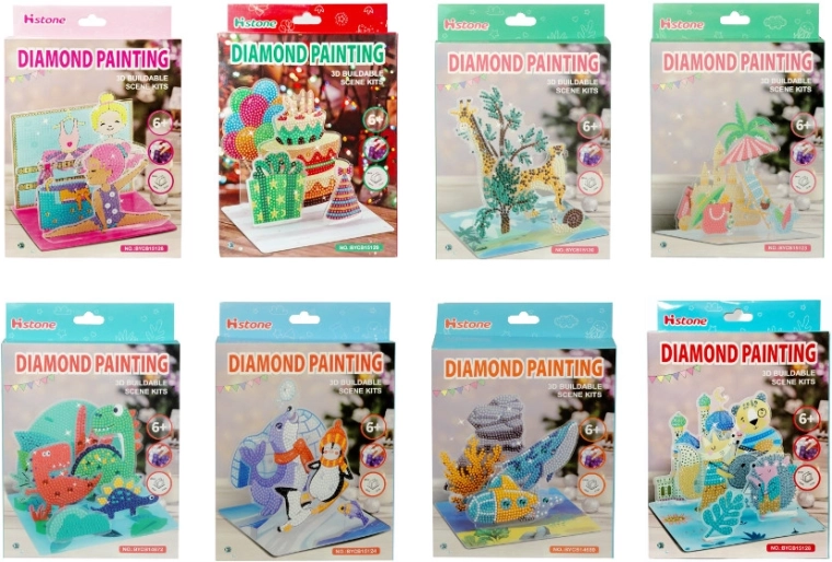 Diamantová mozaika 3D scéna – kreativní sada