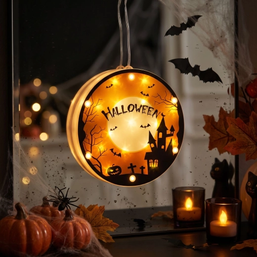 Halloweenská 3D dekorační LED lampa na baterie