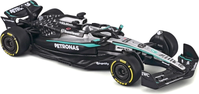 Autentický vzhled vozu Mercedes-AMG Petronas W16 (2025)