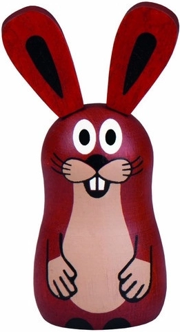 Magnetická dřevěná figurka zajíc