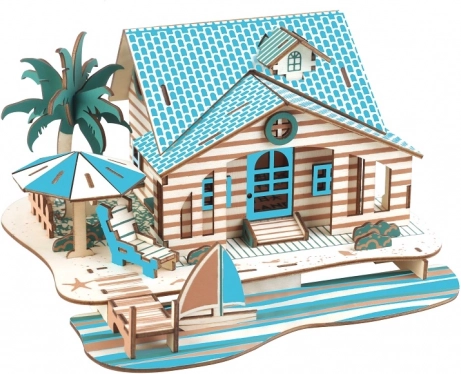 Woodcraft dřevěné 3D puzzle Vila na Bali