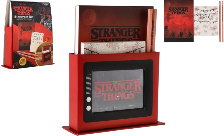 Psací set Stranger Things se stojánkem a bloky