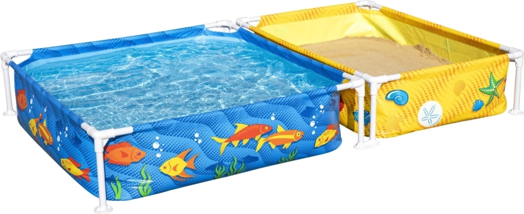 Bestway My First Frame Pool – set dětského bazénu a pískoviště 213 × 122 × 30,5 cm
