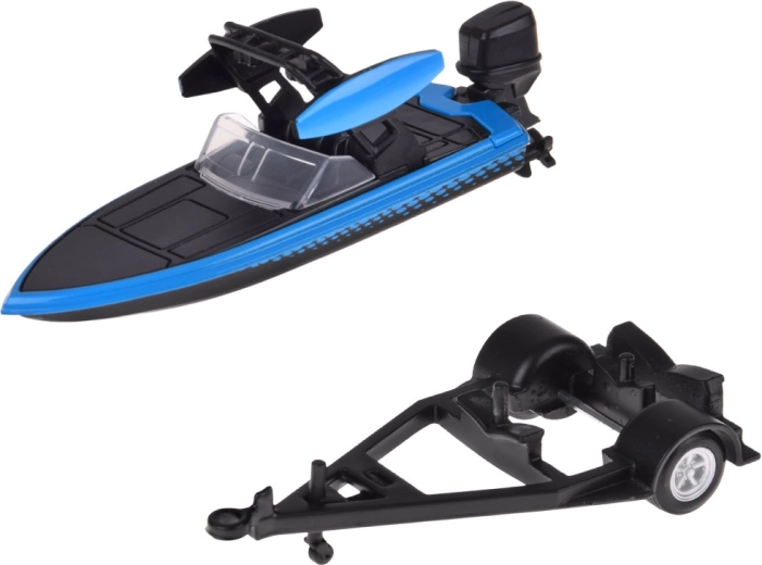 Přívěs s motorovým člunem pro akční scénáře