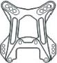 Přední věž tlumičů X3 CNC z hliníku 7075, 5 mm HN