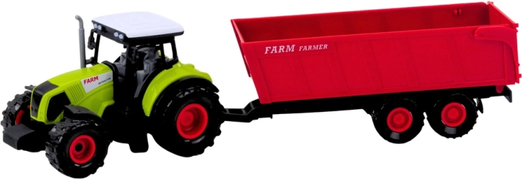 Traktor s přívěsem pro práci na poli