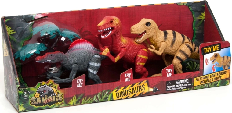 Tři dinosauři a stromek v jednom balení