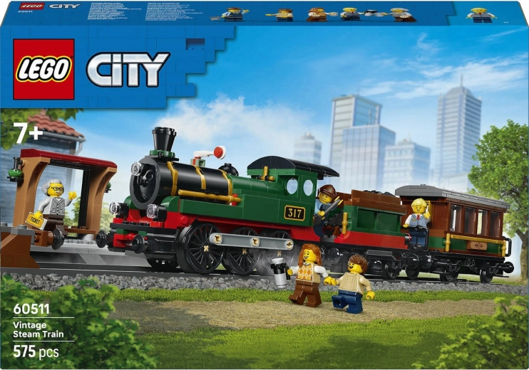 LEGO City Retro vlak s parní lokomotivou