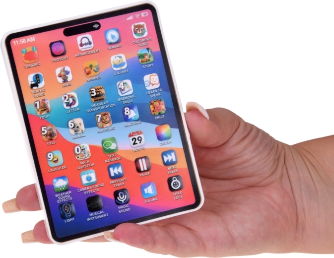 Interaktivní tablet se světly a zvuky (jazyk: angličtina)