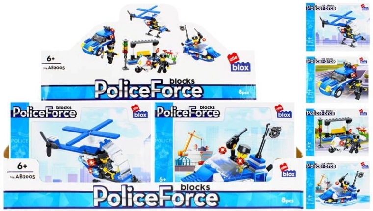 Stavebnice policie s figurkou – 4 varianty
