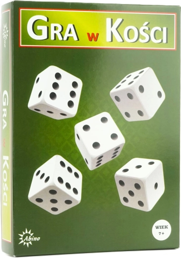 Kostky – společenská hra s blochem na zapisování a velurovou krabičkou