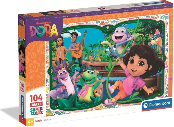 Clementoni maxi puzzle Dora supercolor 104 dílků