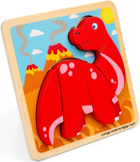 Bigjigs toys dřevěné vkládací puzzle diplodocus