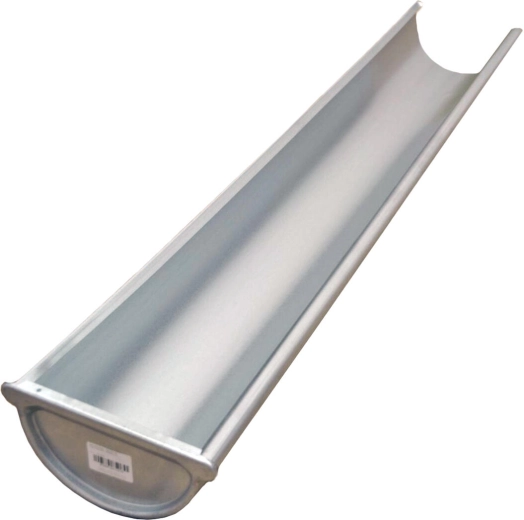 Koncový žlab levý 330 mm, délka 1 m, pozinkovaná ocel