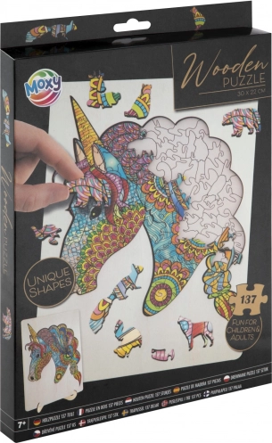 Dřevěné Puzzle Jednorožec 137 Dílku