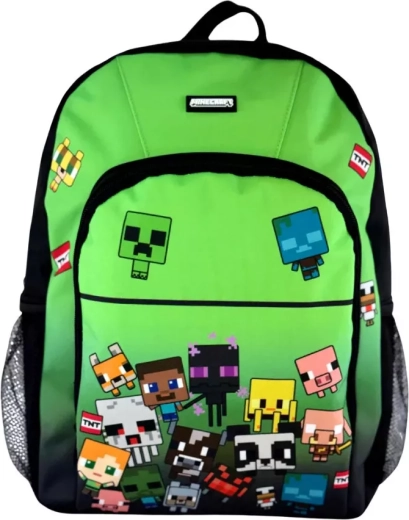 Školní batoh Minecraft postavičky 21 l černo-zelený 42 cm