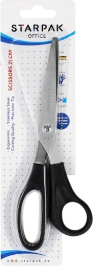 Kancelářské černé nůžky 21 cm - 1 kus