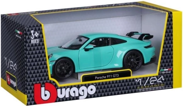 Kovový model Porsche 911 GT3 1:24 mint zelená od Bburago