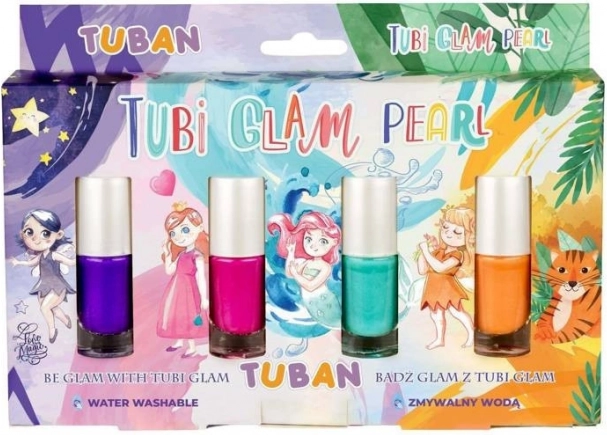 Lak na nehty Tubi Glam sada 4 ks - perleťový