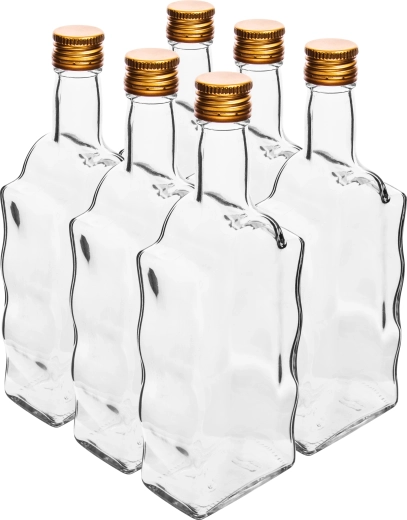 Skleněná láhev MONASTER 500 ml se šroubovacím uzávěrem, sada 6 ks