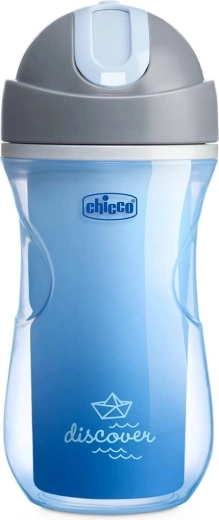 Chicco termo hrneček Sport s brčkem modrý 266 ml
