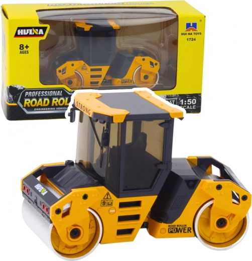 Kovový silniční válec HUINA 1:50 žlutý