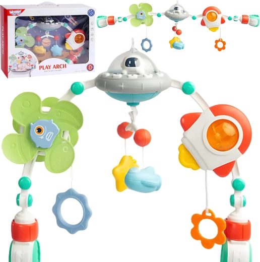 WOOPIE Baby interaktivní hrací hrazdička na postýlku s ukolébavkami