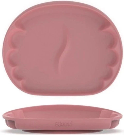 BIBADO Learning Curve™ silikonový talíř s přísavkou Blush