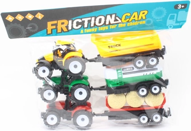 Traktor s přívěsem – sada 3 ks v sáčku