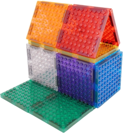 Cleverclixx magnetická stavebnice Brick tiles pack intense 16 ks