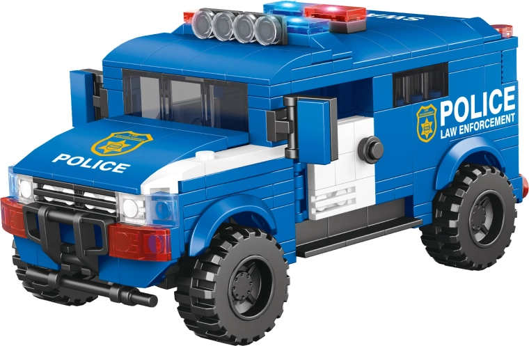 Stavebnice policejní auto 17 cm