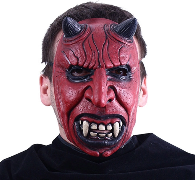 Děsivá čertovská maska na Halloween