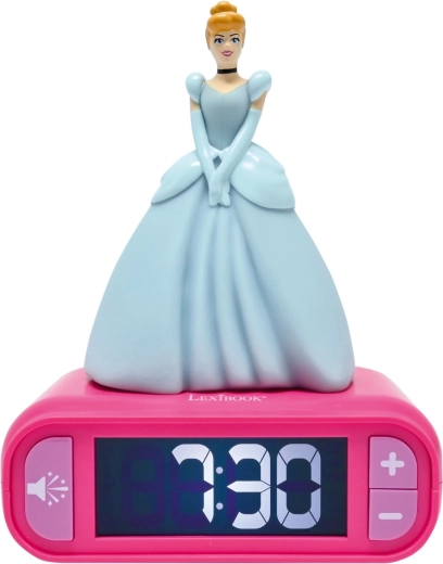 Budík s 3D nočním světlem Disney Princezny Popelka