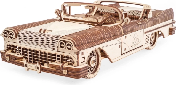 Ugears dřevěné mechanické puzzle – kabriolet VM-05