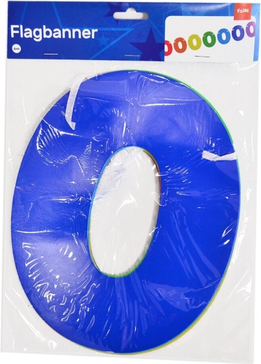 Papírová girlanda číslo 0, 6 m