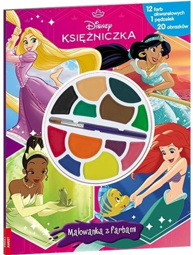 Disney Princezny – malovánka s vodovými barvami