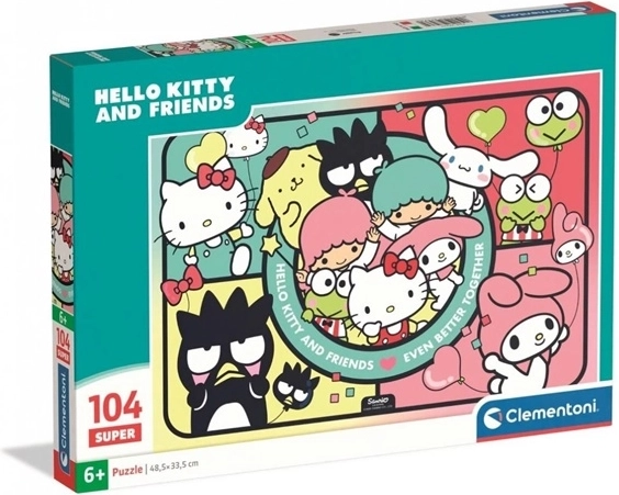 Clementoni SuperColor puzzle Hello Kitty a přátelé 104 dílků