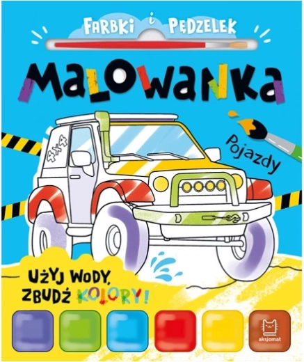 Vodní malovánka s barvami a štětcem – Vozidla