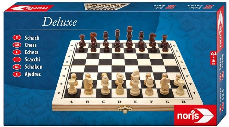 Noris deluxe šachy dřevěná sada 29 × 29 cm