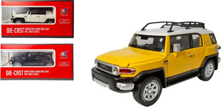 Kovový model Toyota FJ Land Cruiser 1:24 se světly a zvukem