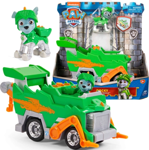 Paw Patrol rytířské záchranné vozidlo Rocky s figurkou