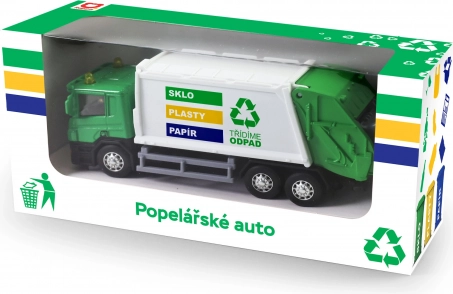 Kovový popelářský vůz s plastovou korbou