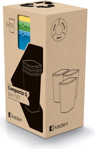 Třídicí koše Compacta Q Sort set 3×12 l