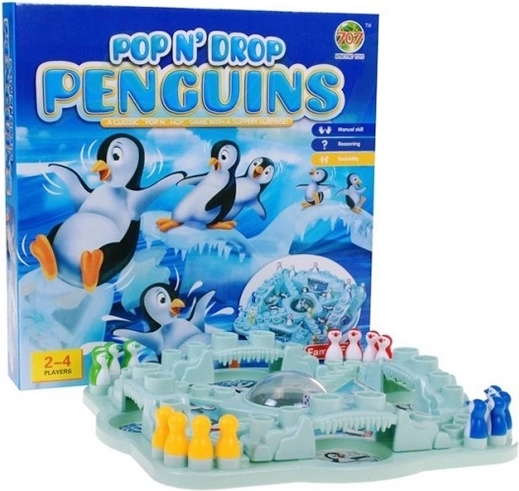 Pop n' drop penguins – desková hra tučňáčí závody (styl Člověče, nezlob se)