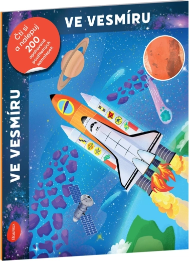 Čti a nalepuj – Ve vesmíru, kniha se samolepkami